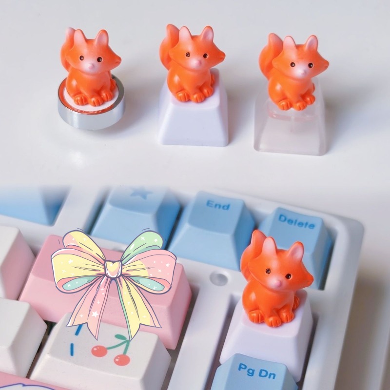 Gaming Accessories Decor - 1PC Fox Cute Keycap Animal Personalized
