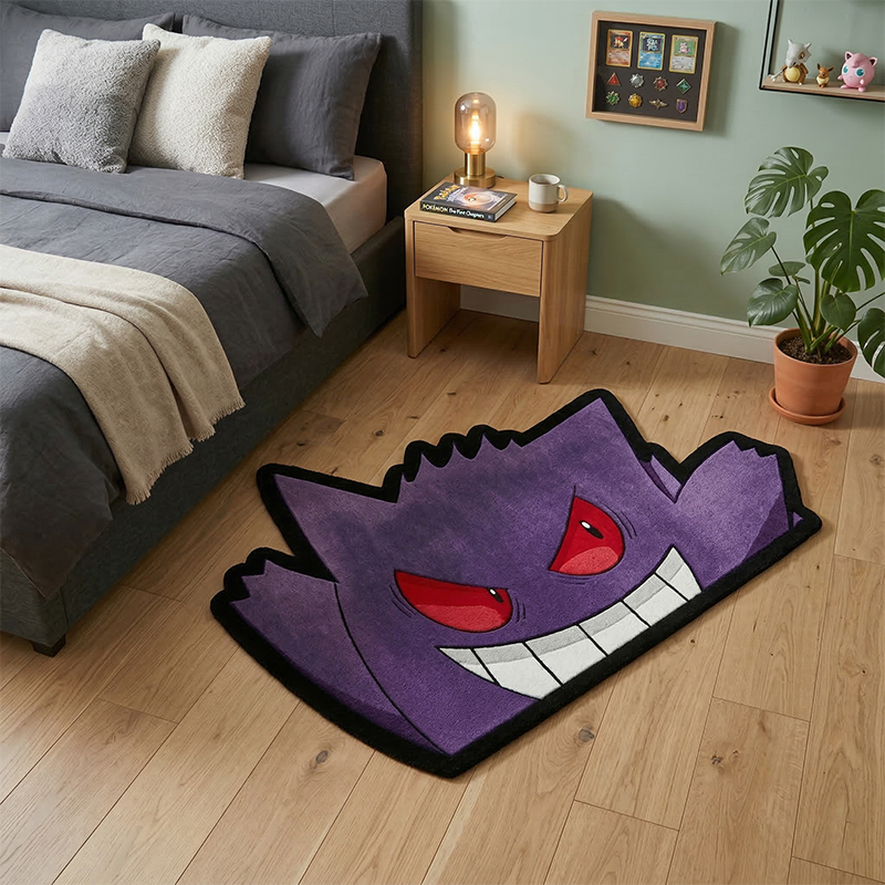 Gaming Accessories Decor - Pokemon Gengar Rug Cute Purple Ghost