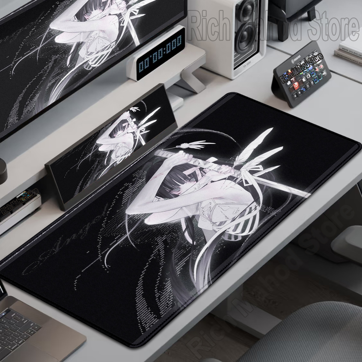 Gaming Accessories White - Black White Skeleton Sword Girls Mouse