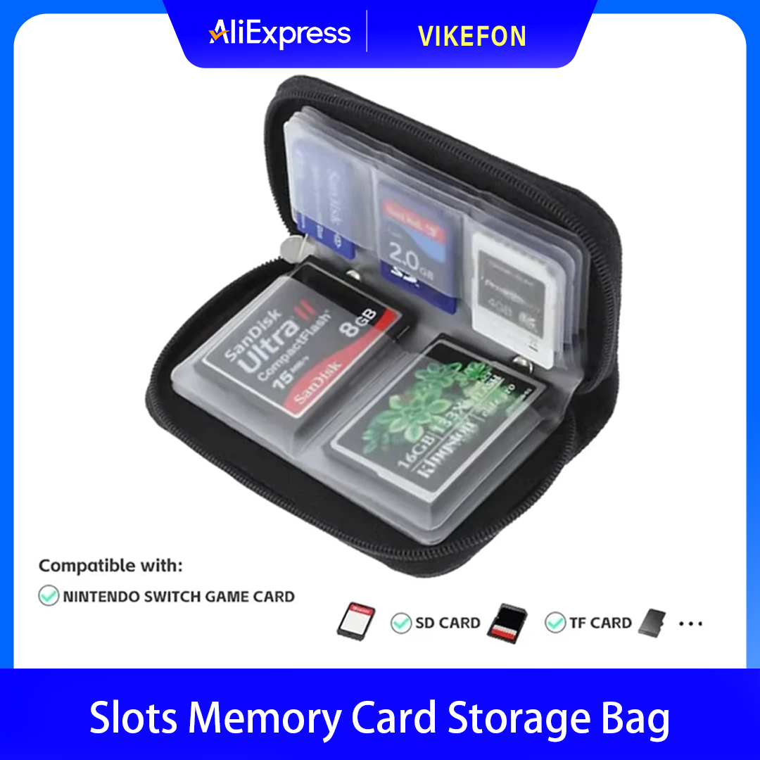 Gaming Accessories Box - Memory Card Storage Bag Carrying Case