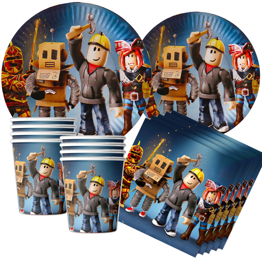 Gaming Accessories Roblox - Hot Roblox Game Party Decorations Tableware