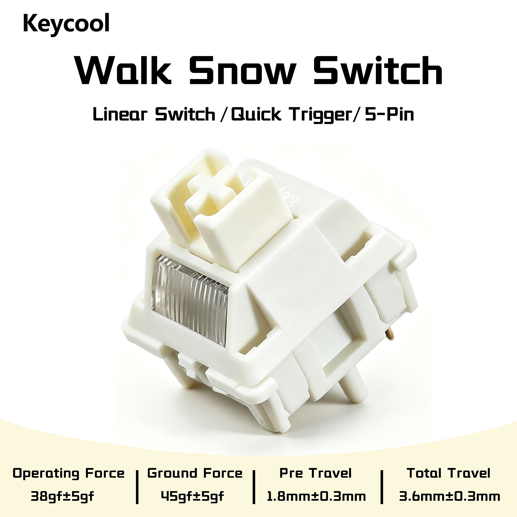 Keycool Walk Snow Switch White - Gaming Accessories White 评论和价格