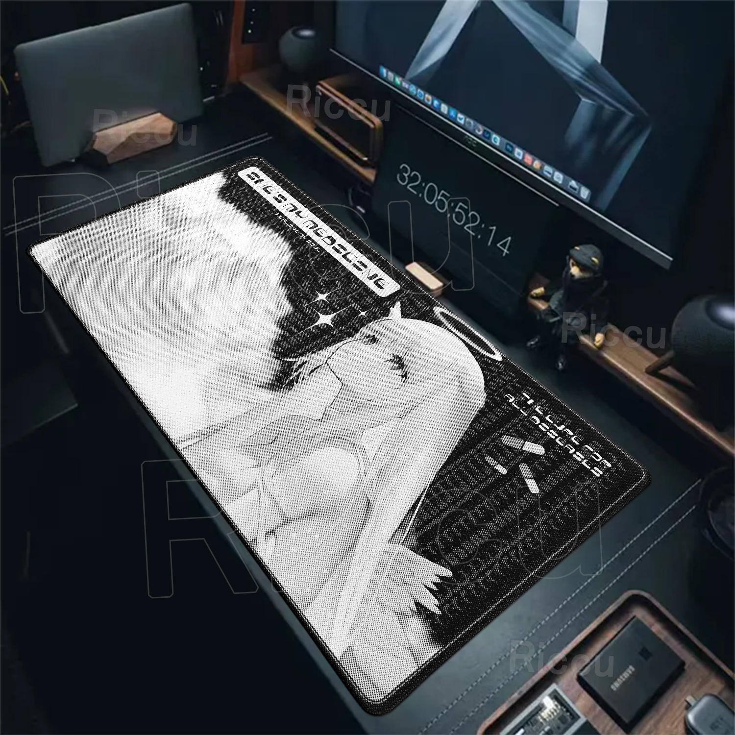 Angel Mousepad Black White Cut - Gaming Accessories White 评论和价格