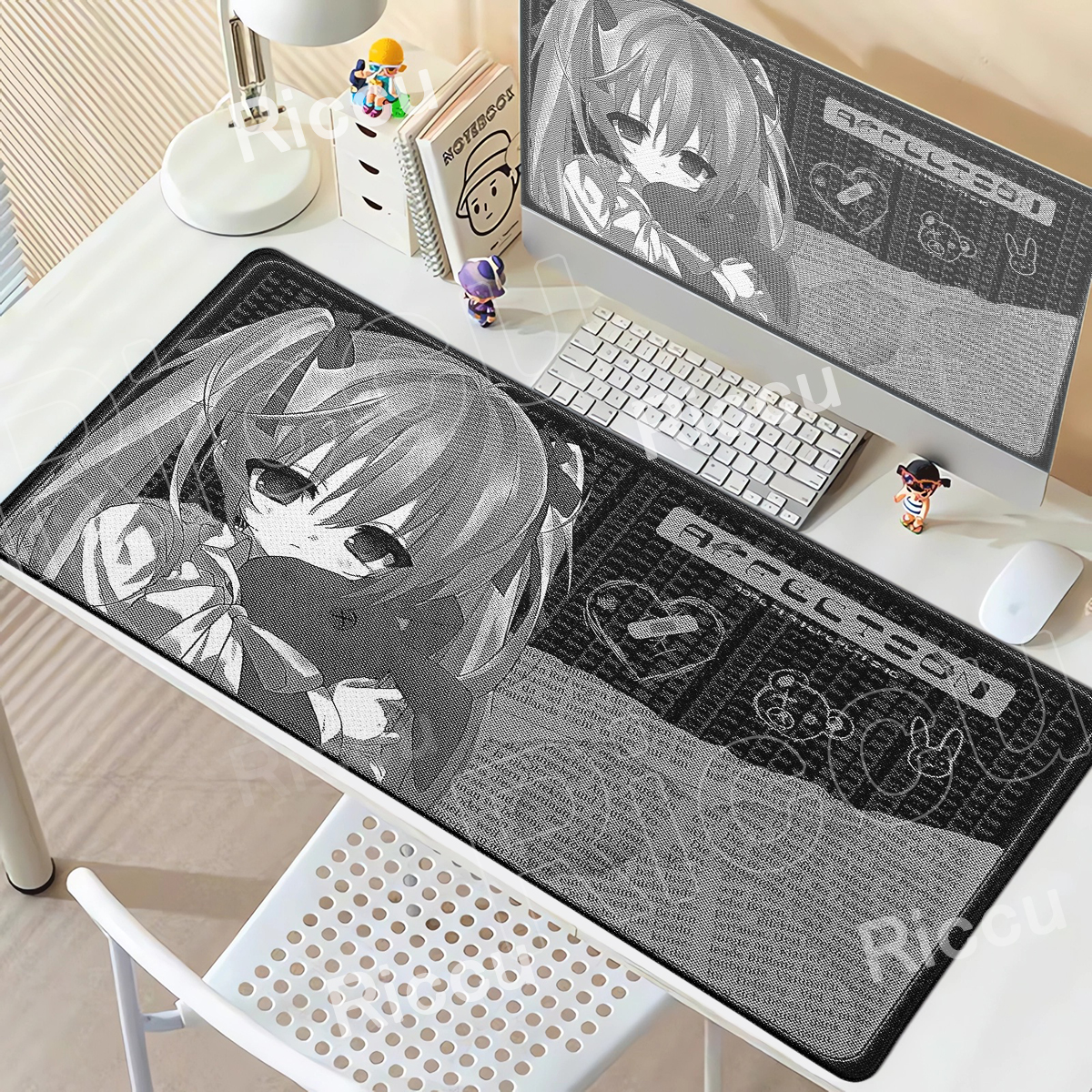 Angel Mousepad Black White Cut - Gaming Accessories White 评论和价格