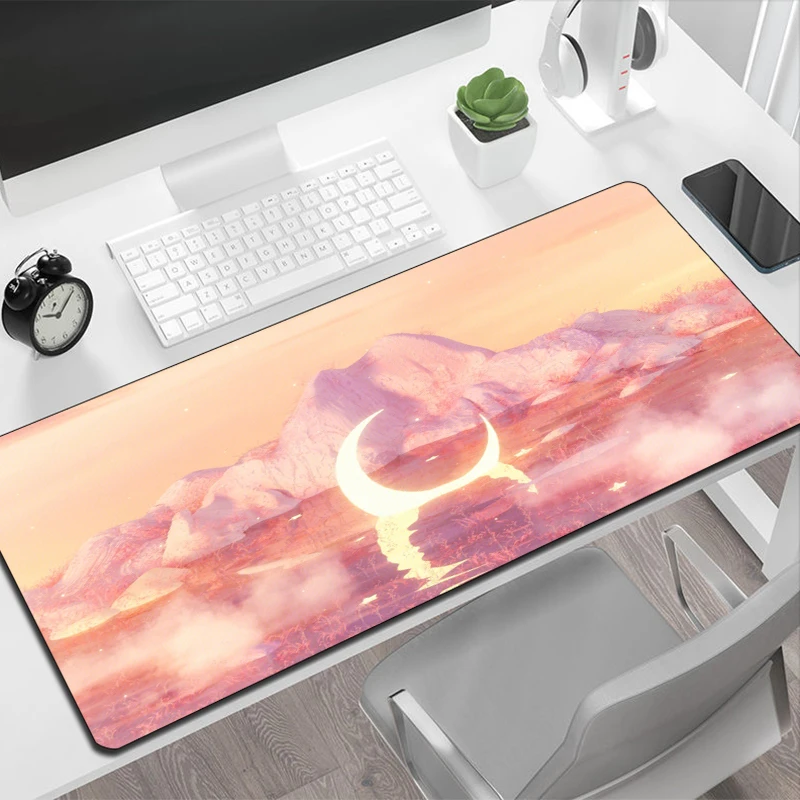 Pc Mouse Pad Gaming Pink Moon  - Gaming Accessories Pc Setup 评论和价格