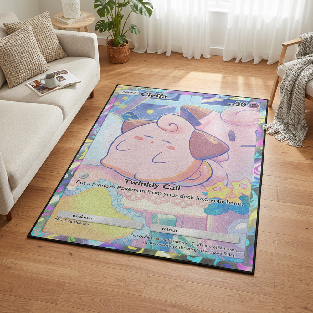 Pokemon Cleffa Anime Rug Kawai - Gaming Accessories Decor 评论和价格