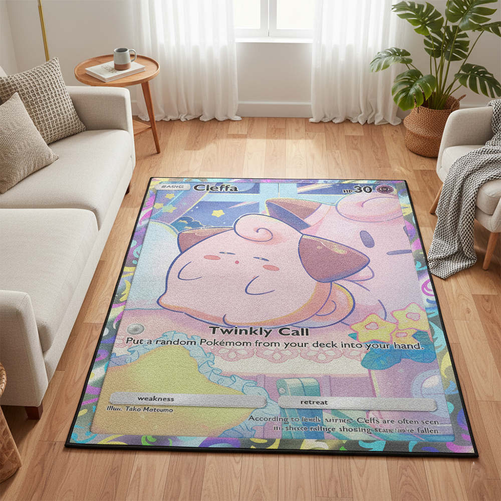 Pokemon Cleffa Anime Rug Kawai - Gaming Accessories Decor 评论和价格