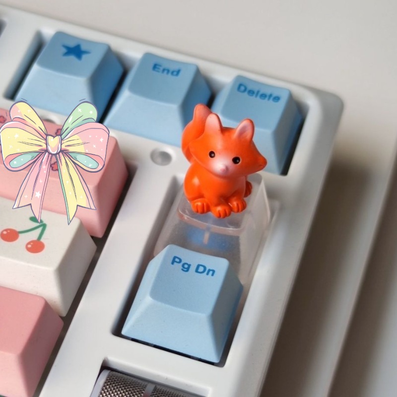 1PC Fox Cute Keycap Animal Per - Gaming Accessories Decor 评论和价格