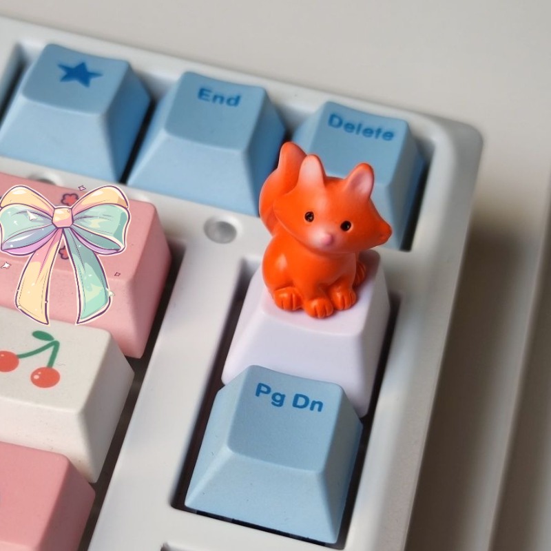 1PC Fox Cute Keycap Animal Per - Gaming Accessories Decor 评论和价格