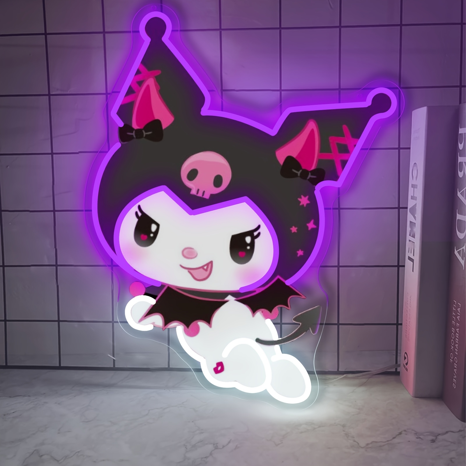 Kuromi LED Neon Sign Purple Gl - Gaming Accessories Decor 评论和价格
