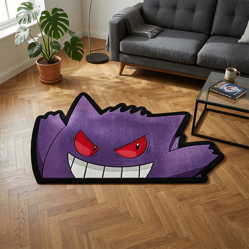 Pokemon Gengar Rug Cute Purple - Gaming Accessories Decor 评论和价格