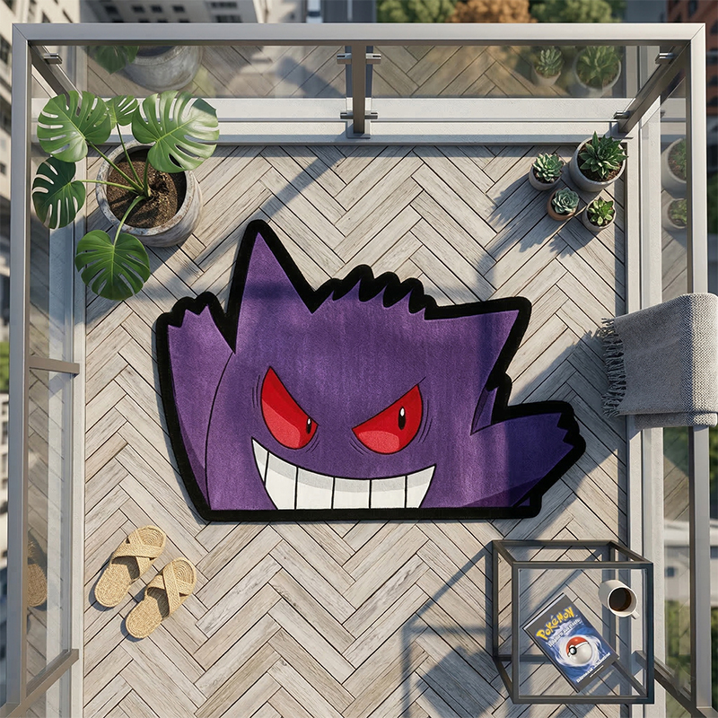Pokemon Gengar Rug Cute Purple - Gaming Accessories Decor 评论和价格