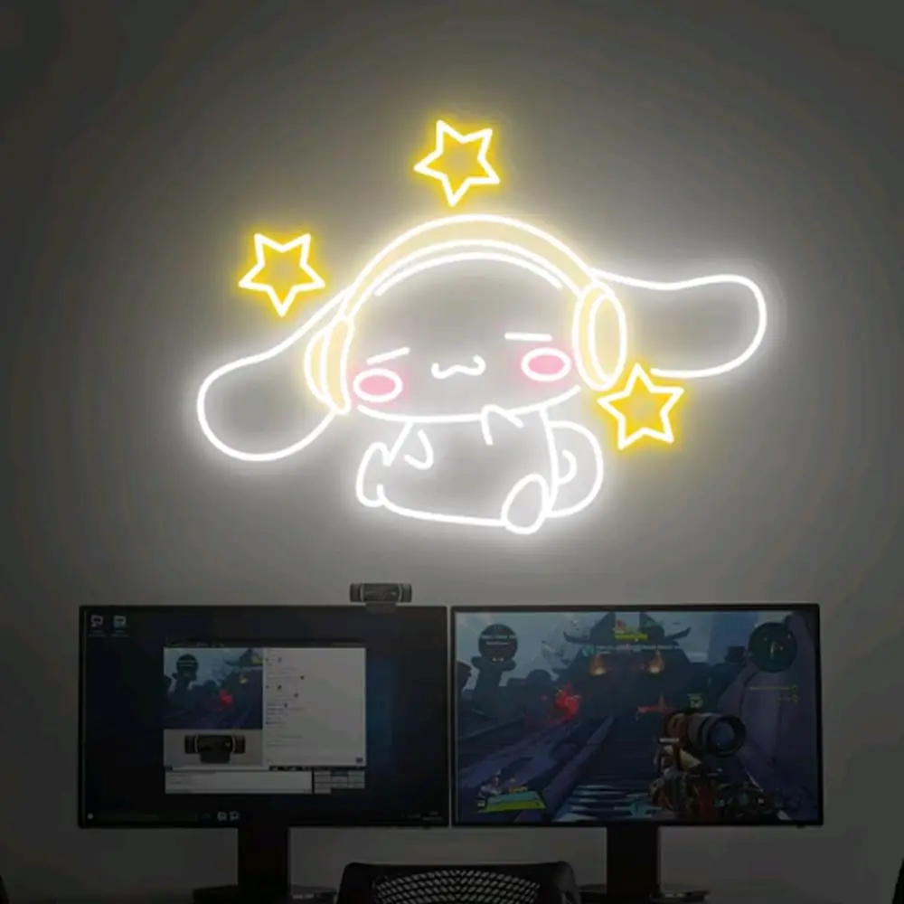 Cinnamoroll Headphones Neon Si - Gaming Accessories Decor 评论和价格