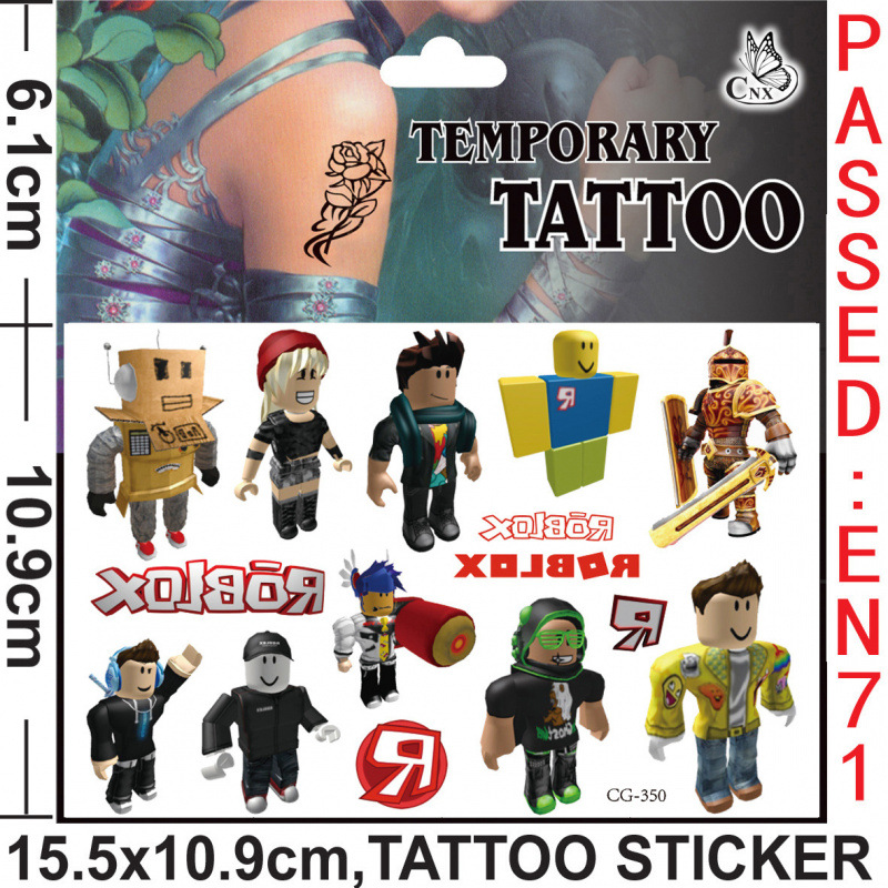 Roblox Game Tattoo Stickers Ro - Gaming Accessories Roblox 评论和价格