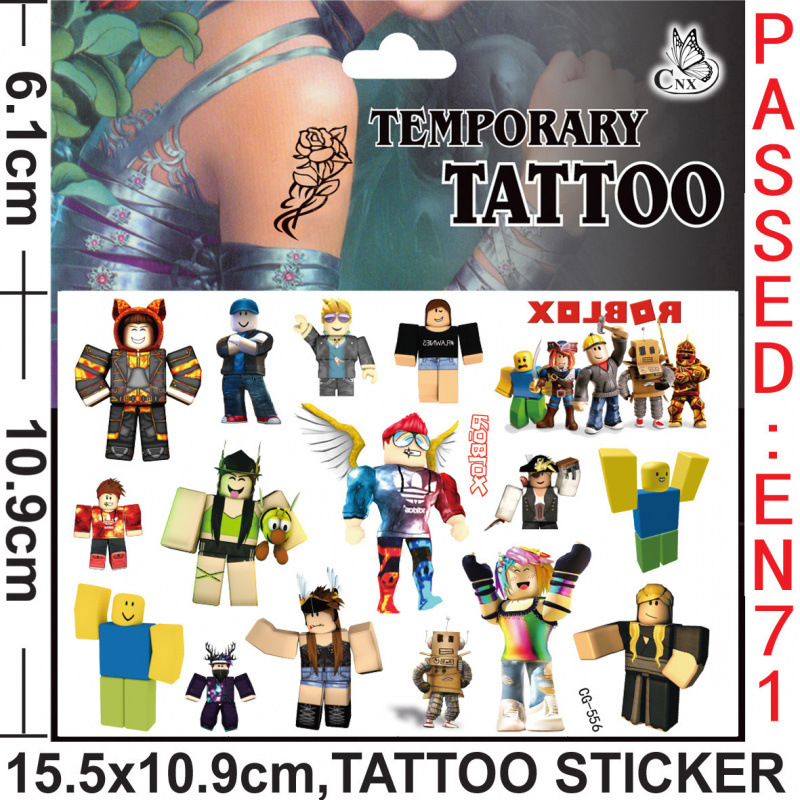 Roblox Game Tattoo Stickers Ro - Gaming Accessories Roblox 评论和价格