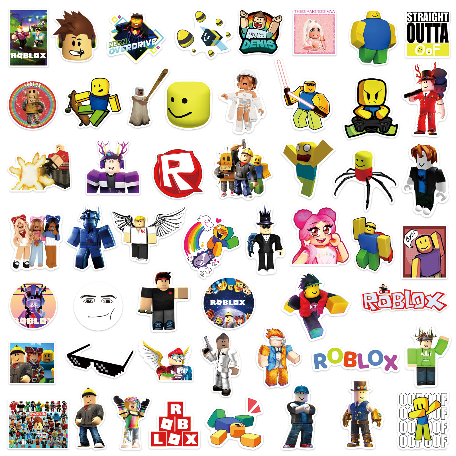 50pcs Roblox Graffiti Stickers - Gaming Accessories Roblox 评论和价格