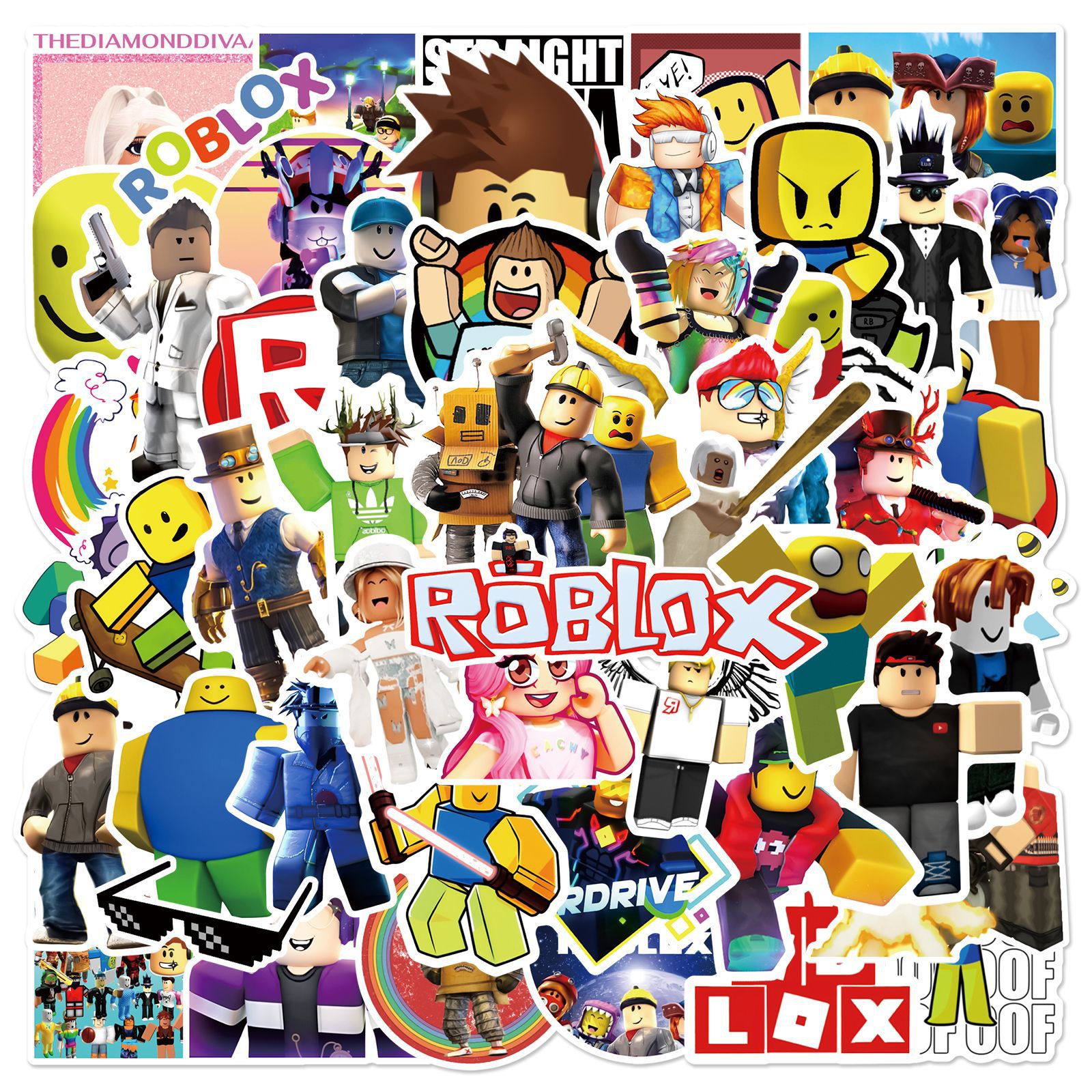50pcs Roblox Graffiti Stickers - Gaming Accessories Roblox 评论和价格