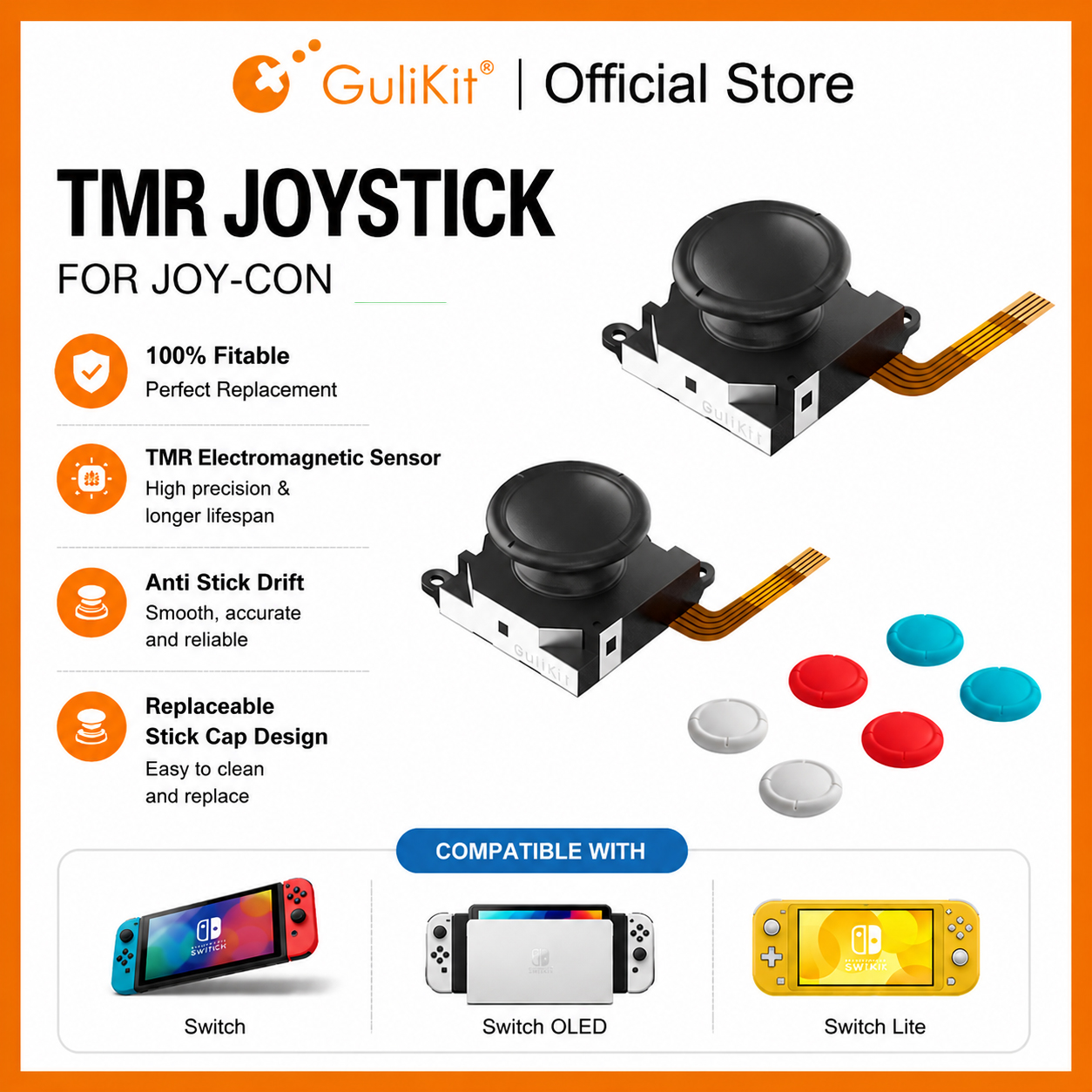 GuliKit TMR Sensing Joystick f - Gaming Accessories Nintendo 评论和价格