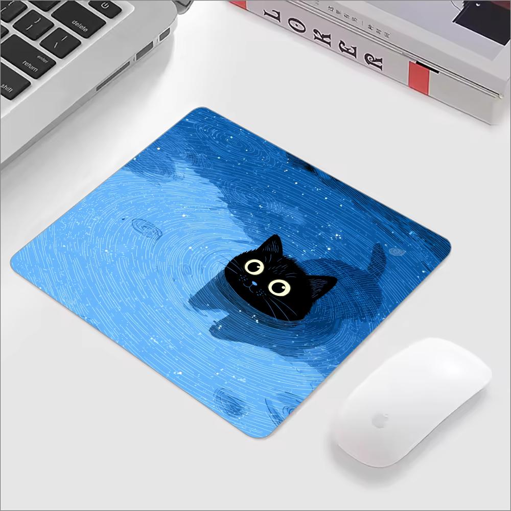 Cute Black Cat Glass Mouse Pad - Gaming Accessories Keyboards 评论和价格