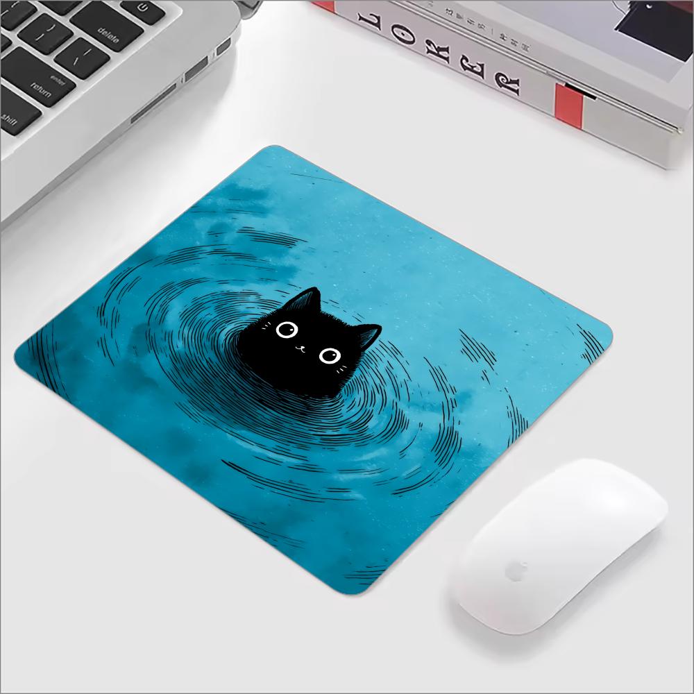Cute Black Cat Glass Mouse Pad - Gaming Accessories Keyboards 评论和价格