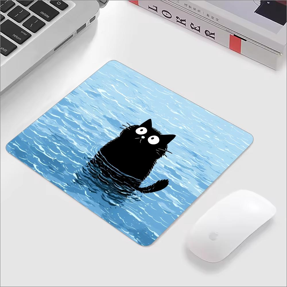 Cute Black Cat Glass Mouse Pad - Gaming Accessories Keyboards 评论和价格