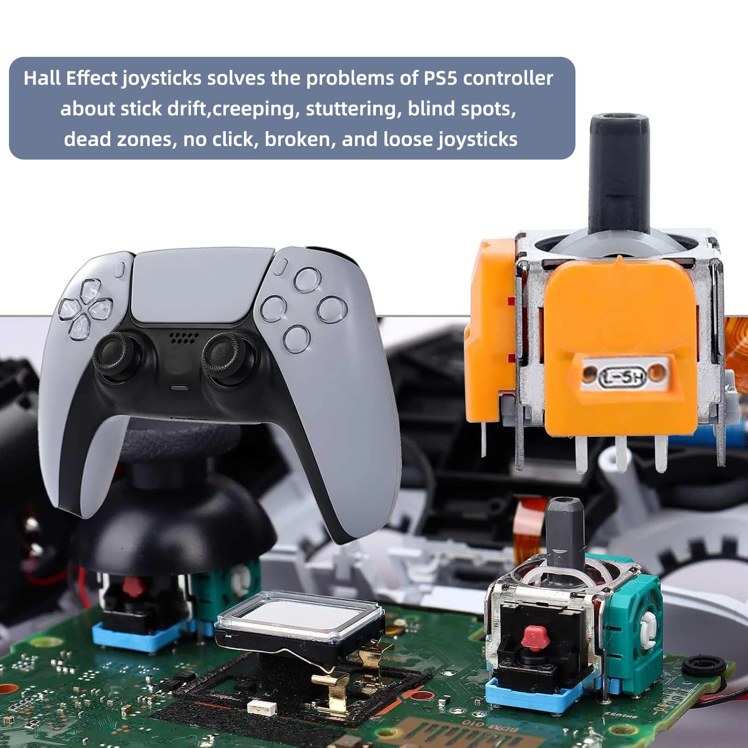 2-PCS Analogue Hall Effect Joy - Gaming Controllers Xbox Accessories 评论和价格