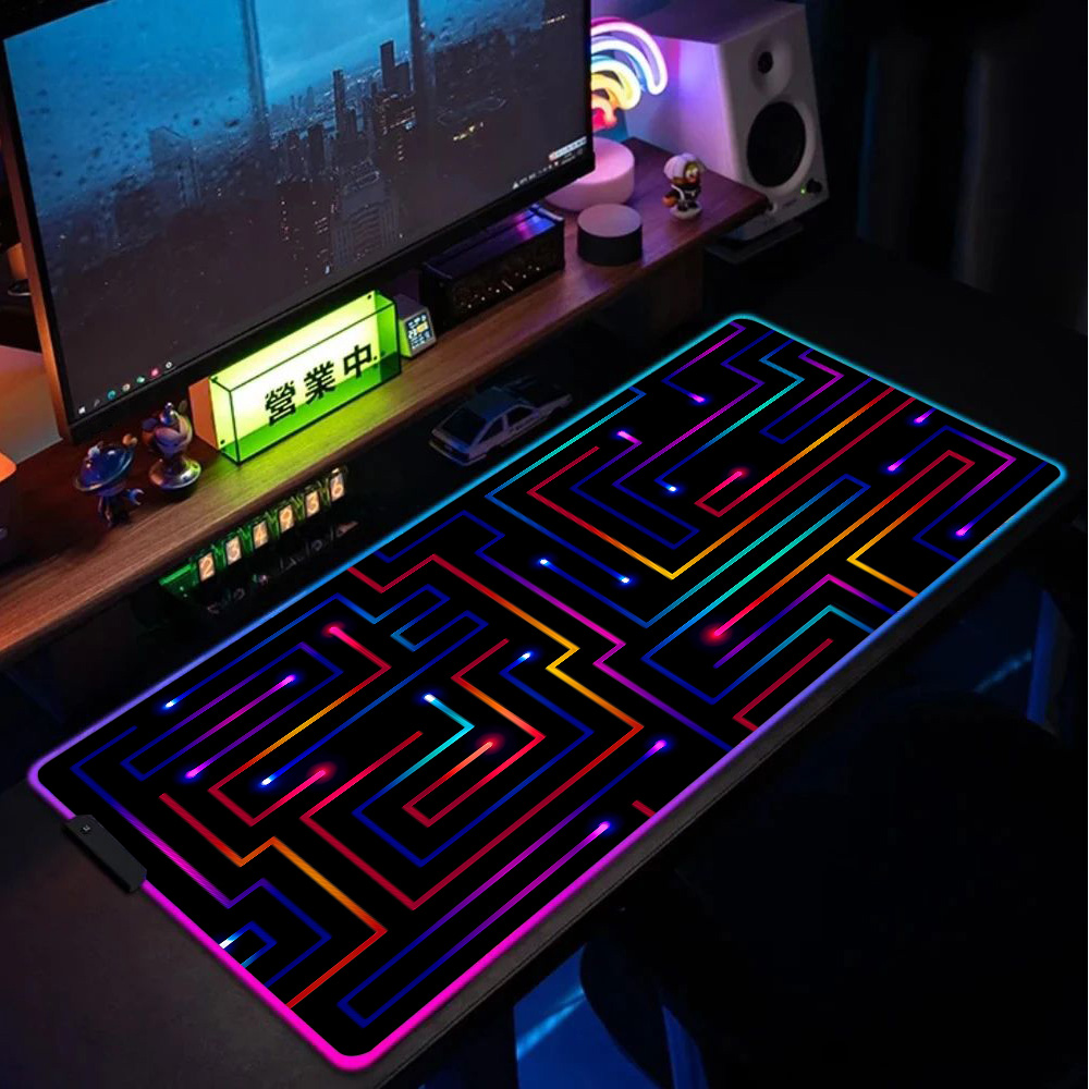 Xxl Mouse Pad 900x400 Neon Cir - Gaming Accessories Pc Setup 评论和价格