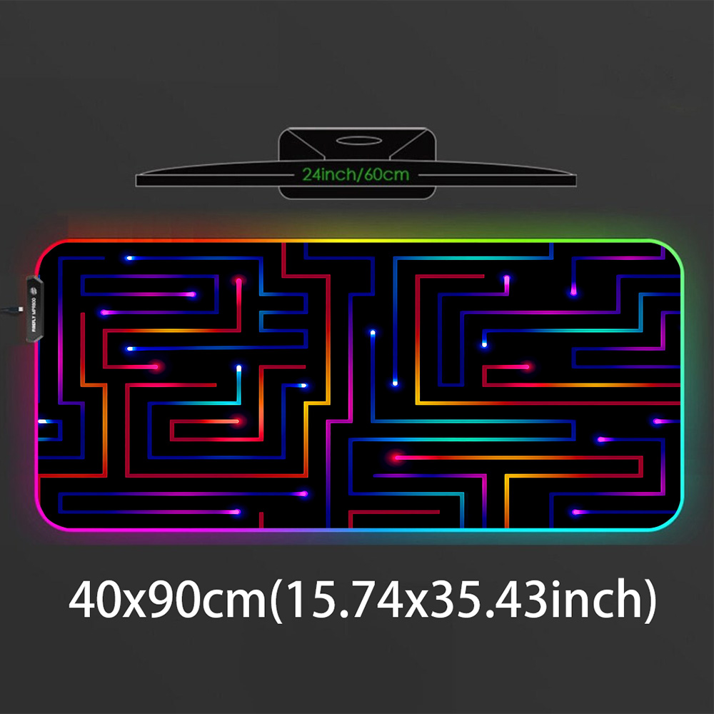 Xxl Mouse Pad 900x400 Neon Cir - Gaming Accessories Pc Setup 评论和价格