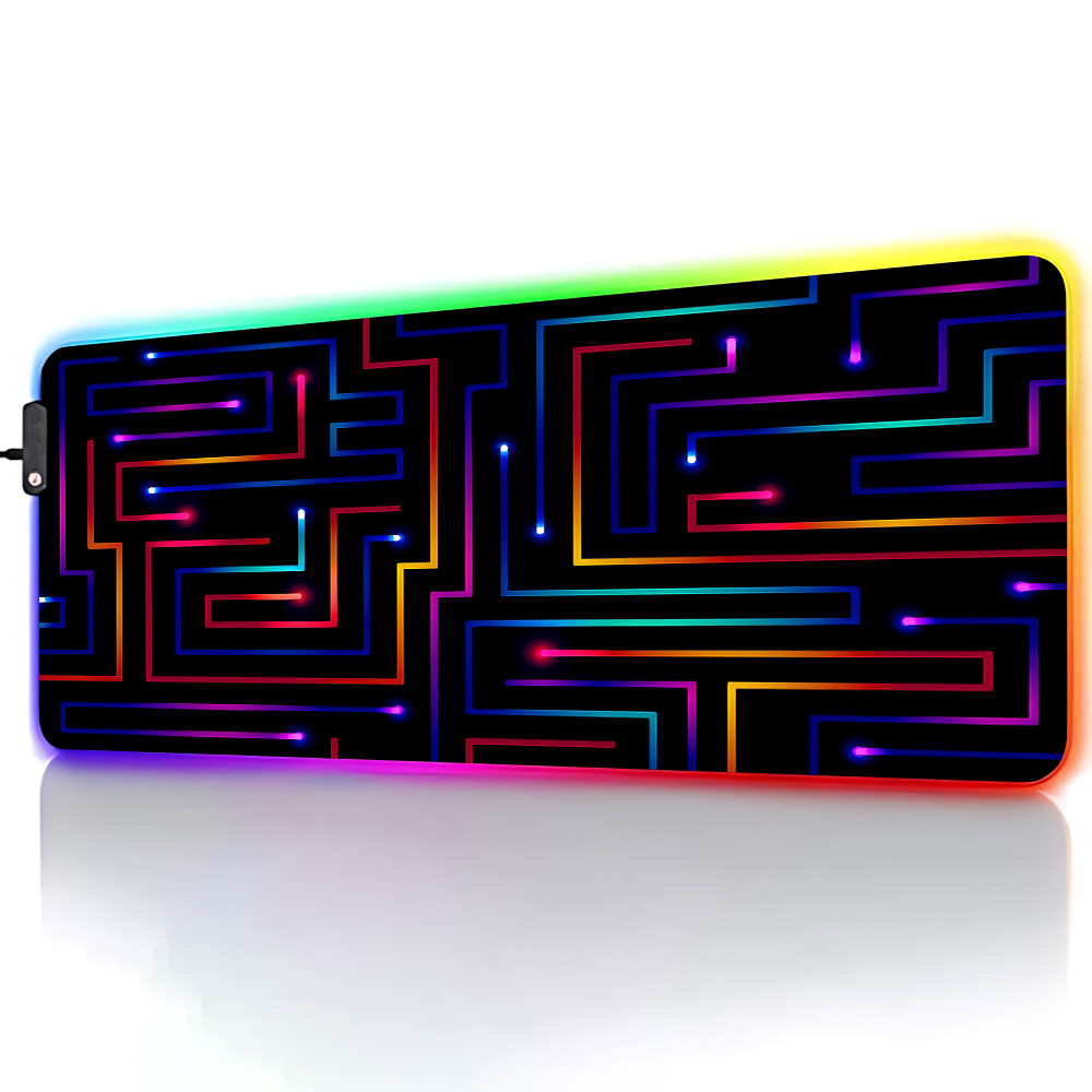 Xxl Mouse Pad 900x400 Neon Cir - Gaming Accessories Pc Setup 评论和价格